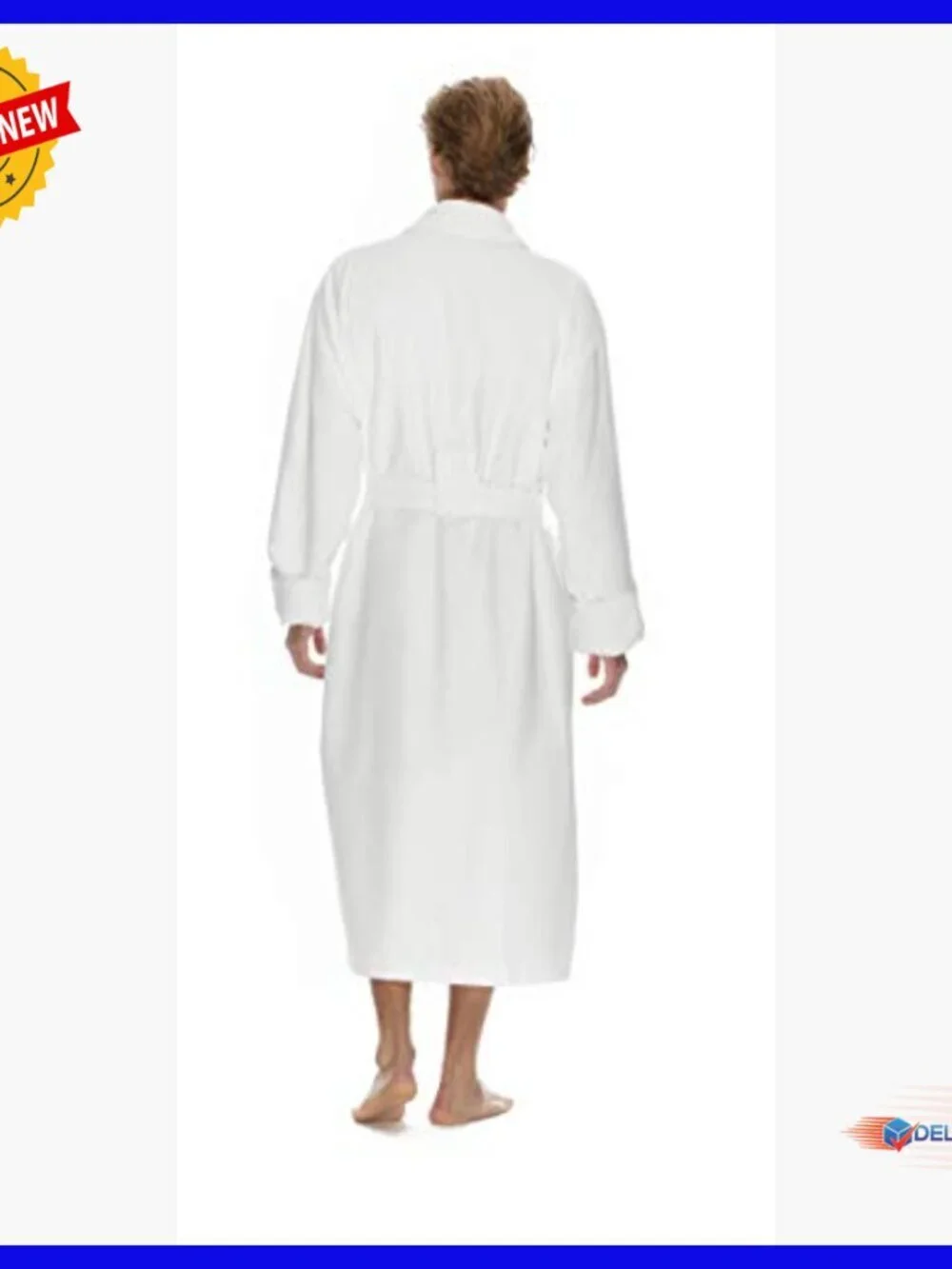 Luxury Plush Microfiber Robe for Men with Pockets Shawl Collar